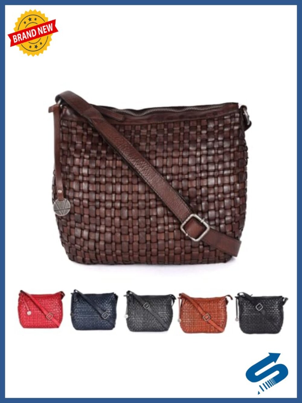 Genuine Leather Crossbody Sling Bag for Women Office Shoulder Handbag